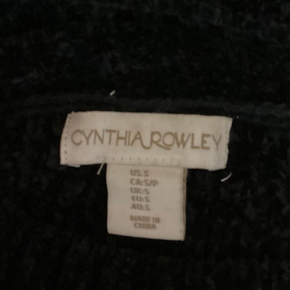 Cynthia Rowley Women's Pullover Black Turtleneck Long Sleeves Sweater Top Size S - Picture 3 of 4
